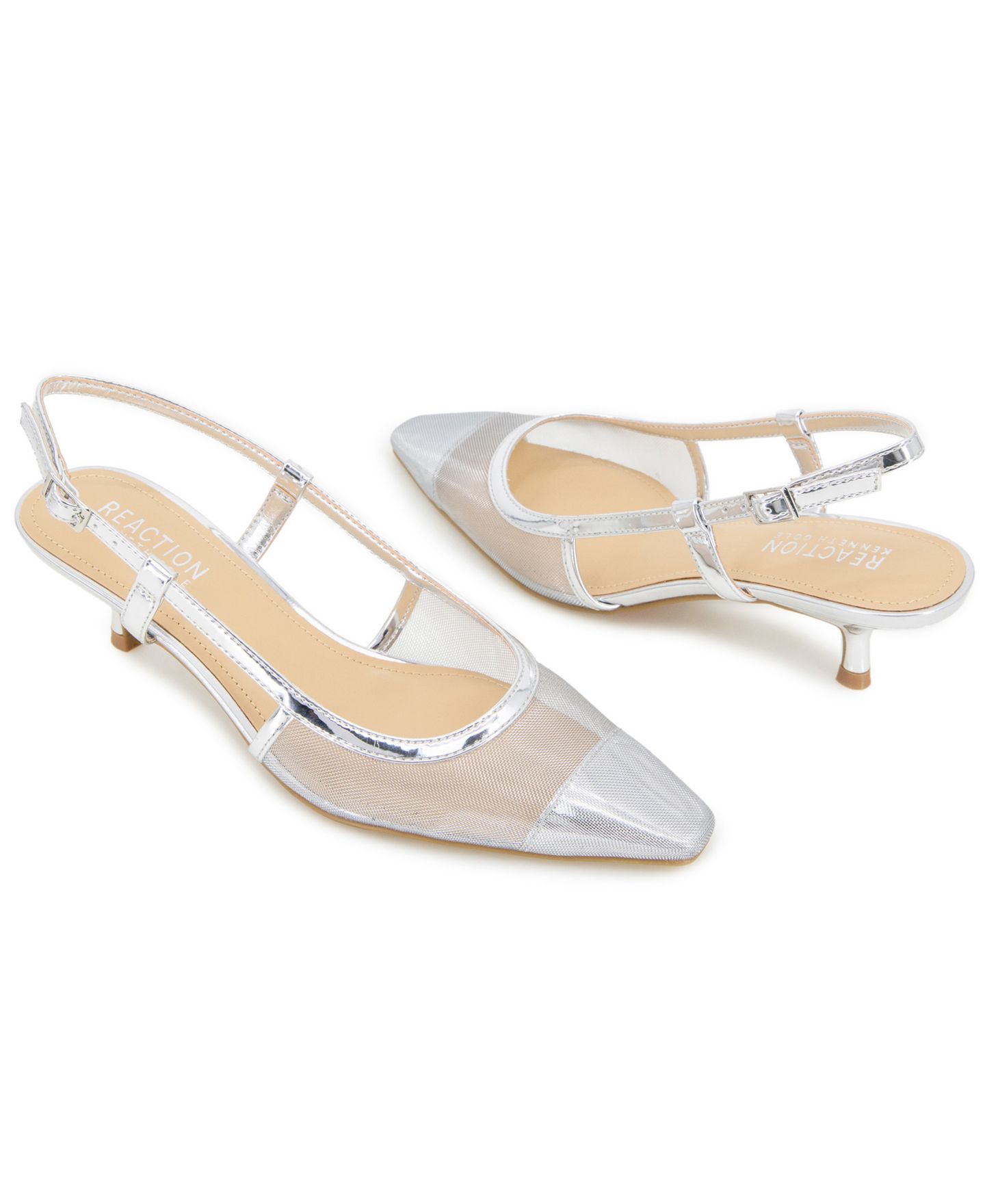 Женские сандалии Kenneth Cole Reaction Maggie Mesh Slingback, цвет: Серебряный сетчатый — фото 7