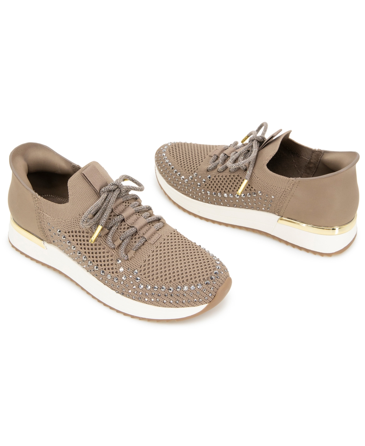 Kenneth Cole Reaction Women's Clancy Ez On Almond Toe Sneakers In Shitake