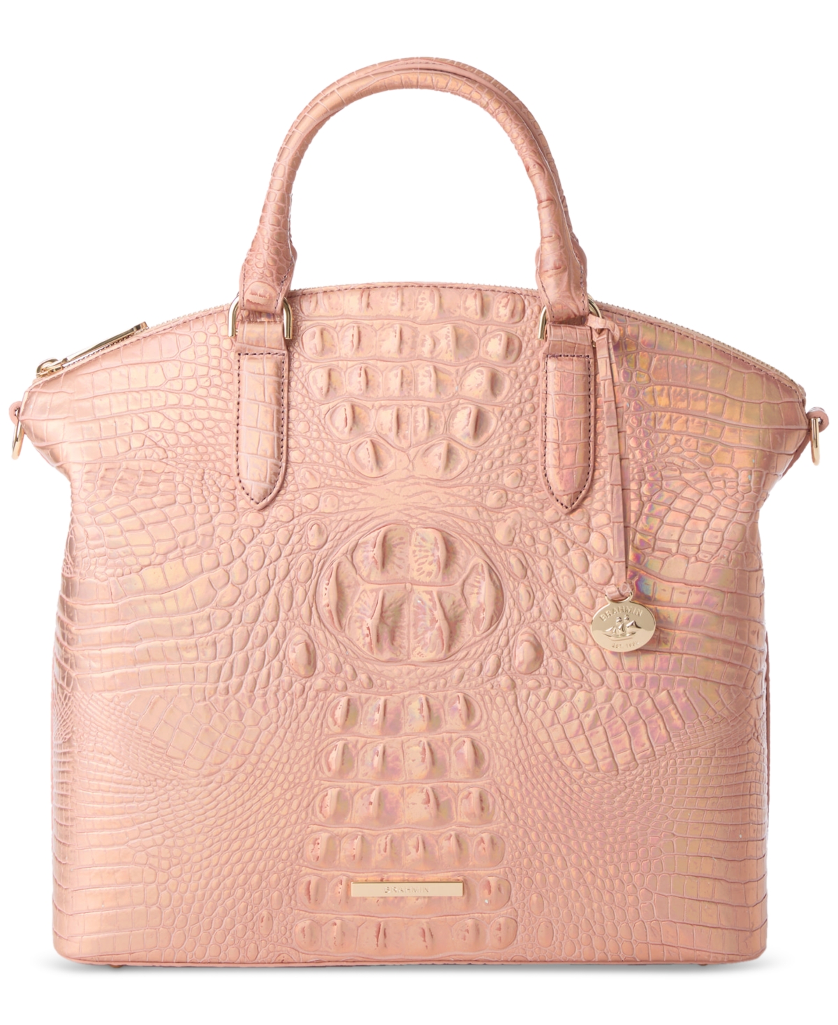 Duxbury Satchel Happyhour Melbourne Large Leather Satchel In Rose Gold