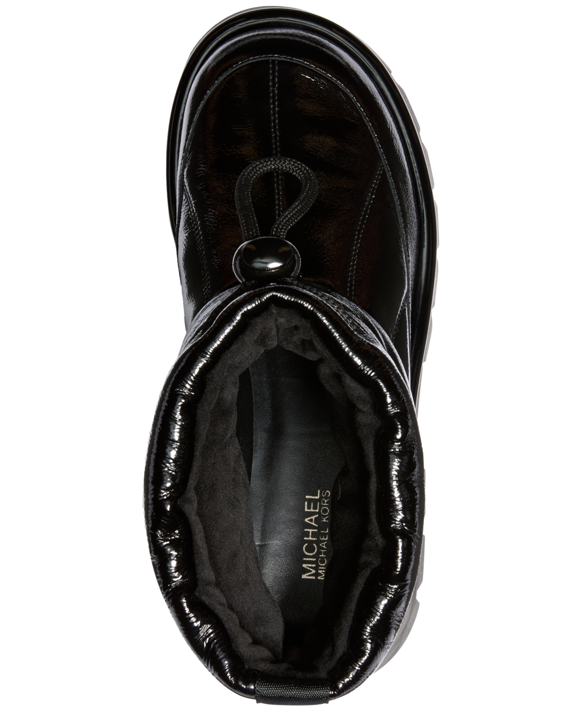 Michael Kors Barton Crackled Patent Leather Boot In Black