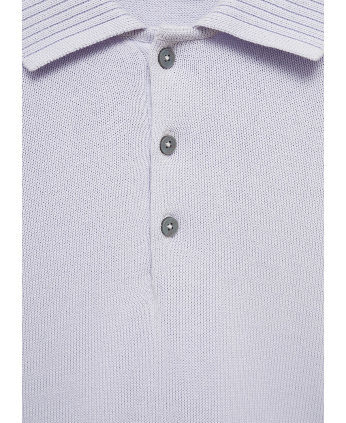 Mango Men's Fine-Knit Cotton Polo Shirt