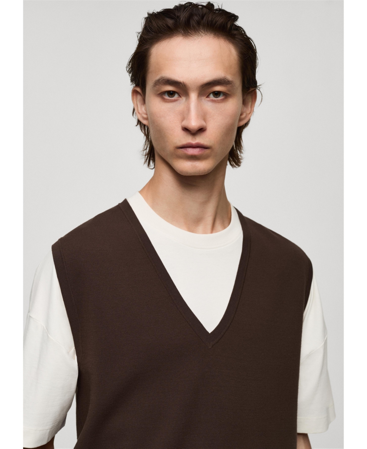 Mango Men's Regular Fine-Knit Vest