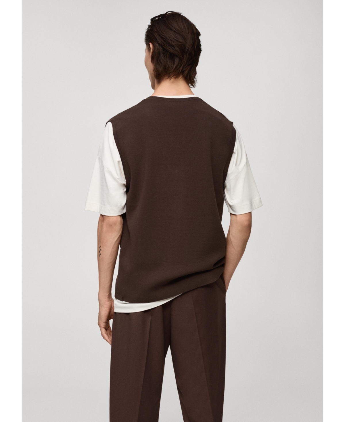 Mango Men's Regular Fine-Knit Vest
