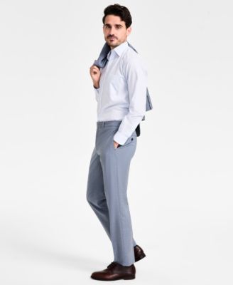 Men's Wool-Blend Stretch Classic-Fit Suit Separates Pant