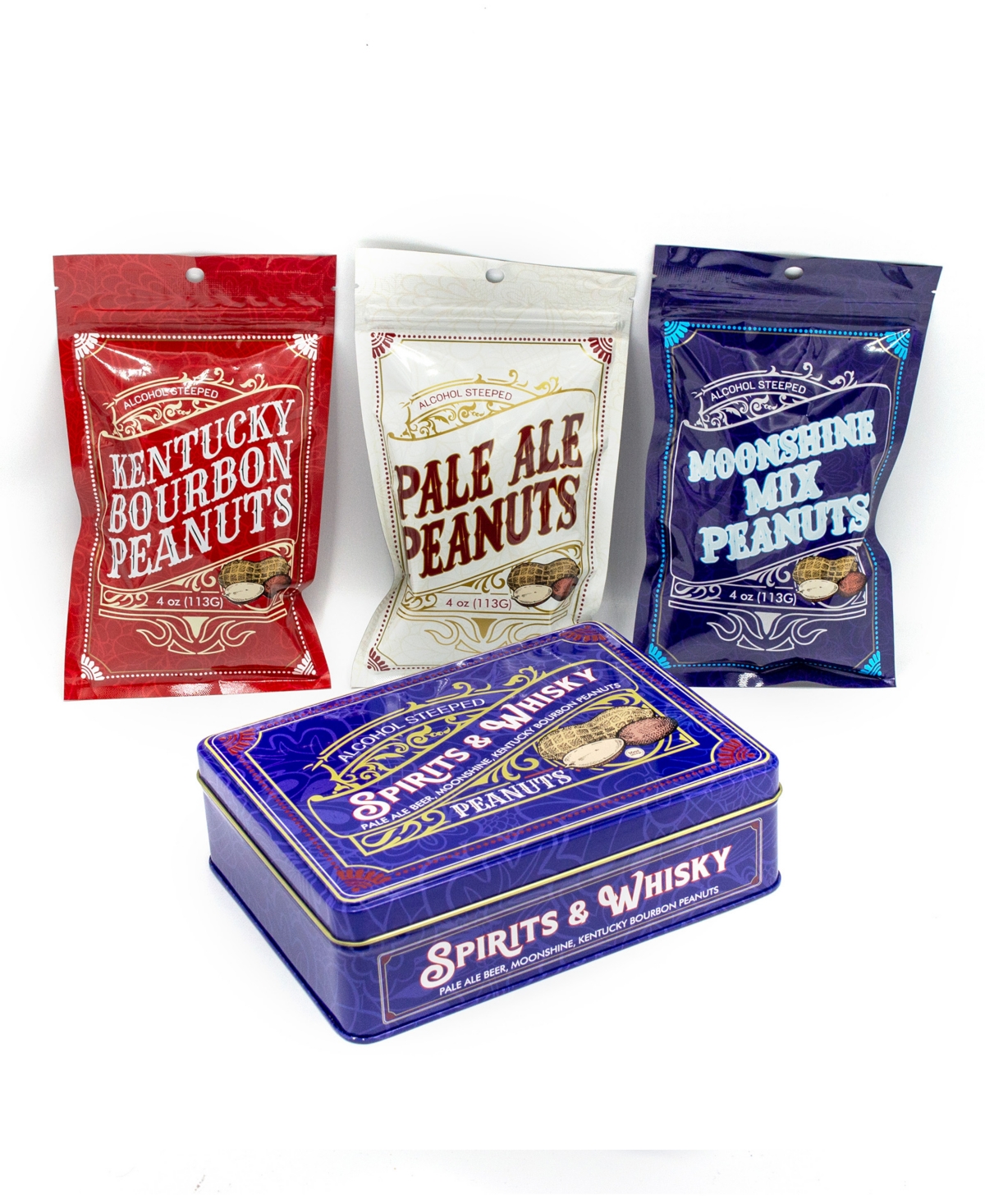 Dm Snacks Spirits Whisky Peanuts Gift Tin, 12 Oz. In No Color