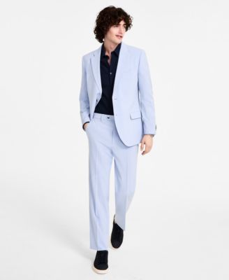 Nautica - Men's Modern-Fit Bi-Stretch Black Suit