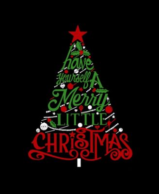 Women's Have Yourself a Merry Little Christmas Word Art Long Sleeve T-Shirt