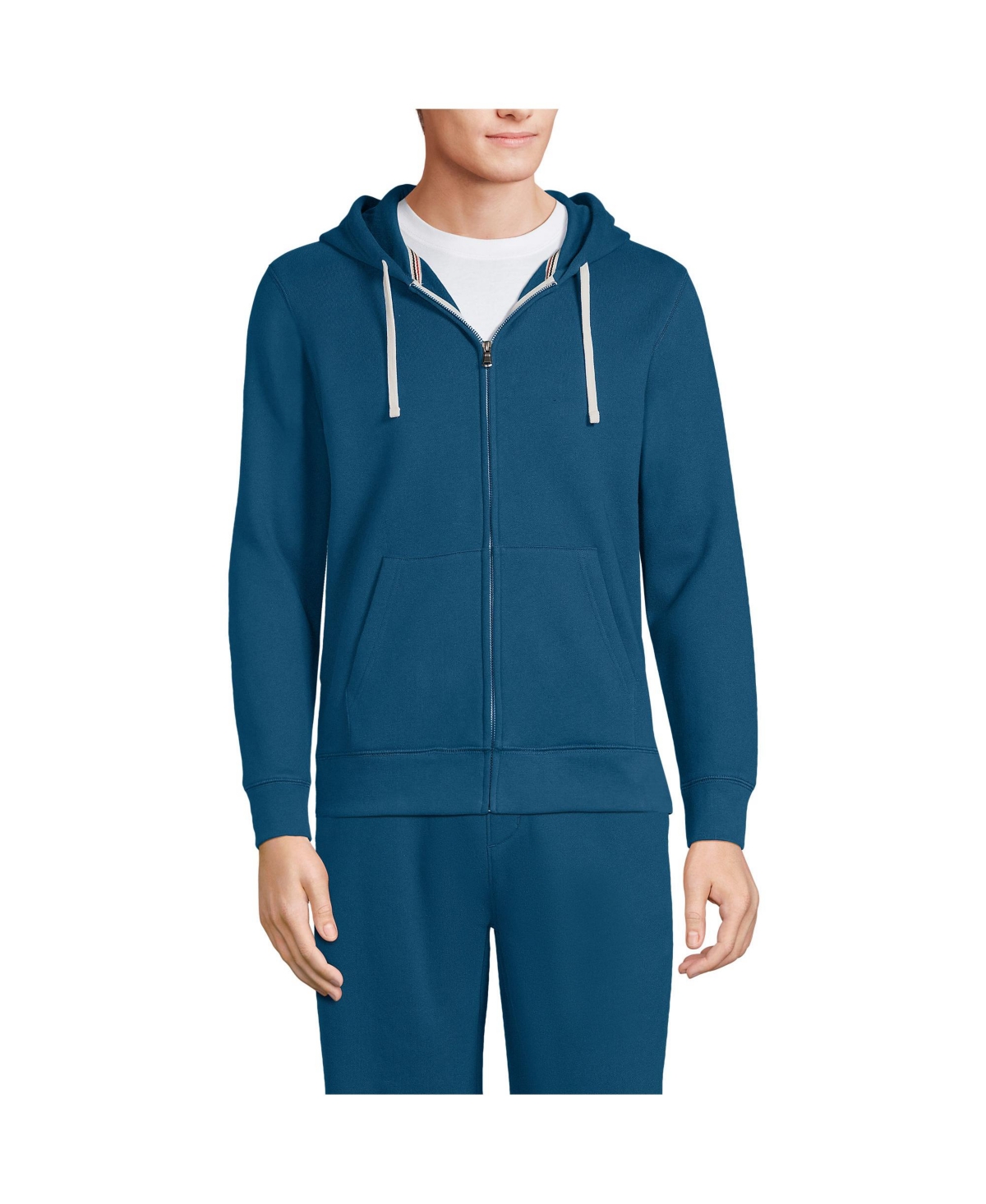Lands' End Big & Tall Sleeve Serious Sweats Full Zip Hoodie