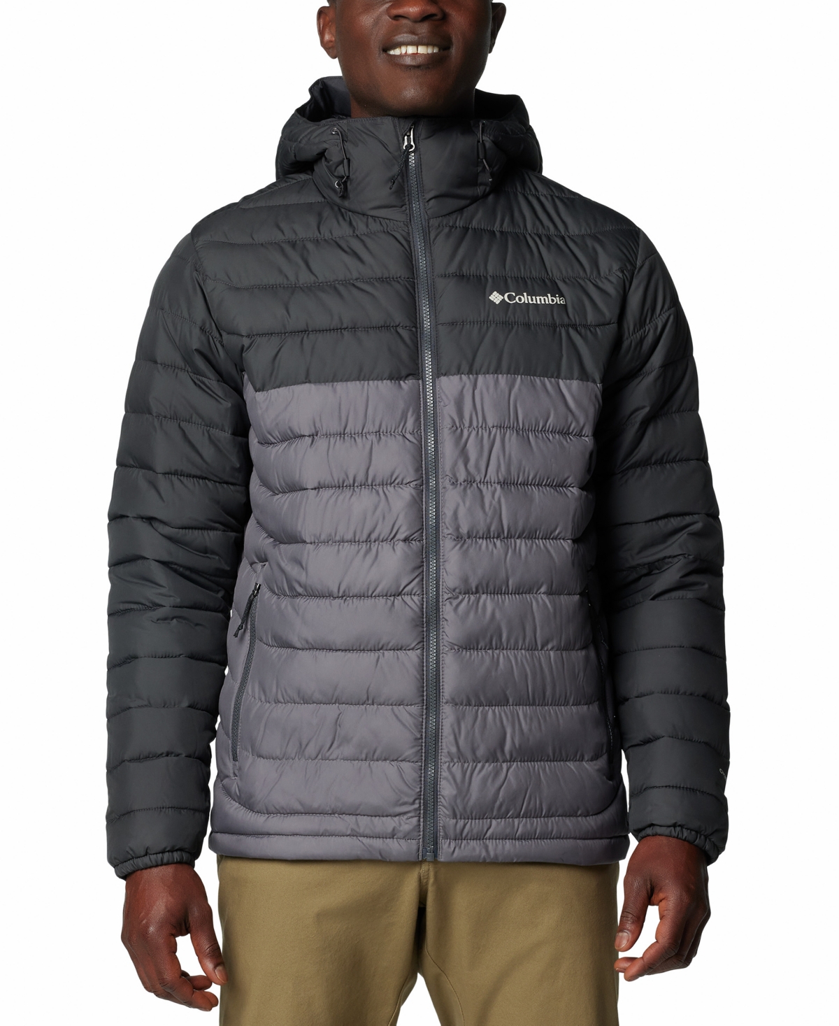 Columbia Men's Powder Lite Ii Hooded Jacket In City Grey,shark