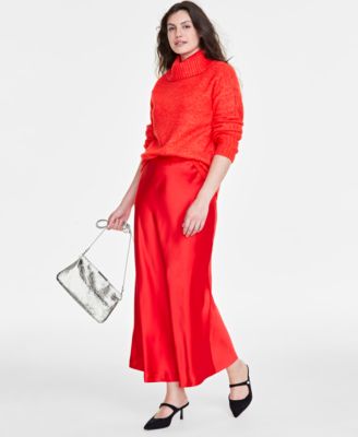 Turtleneck Sweater, Maxi Slip Skirt, Crossbody, and Dress Mules, Created for Macy's