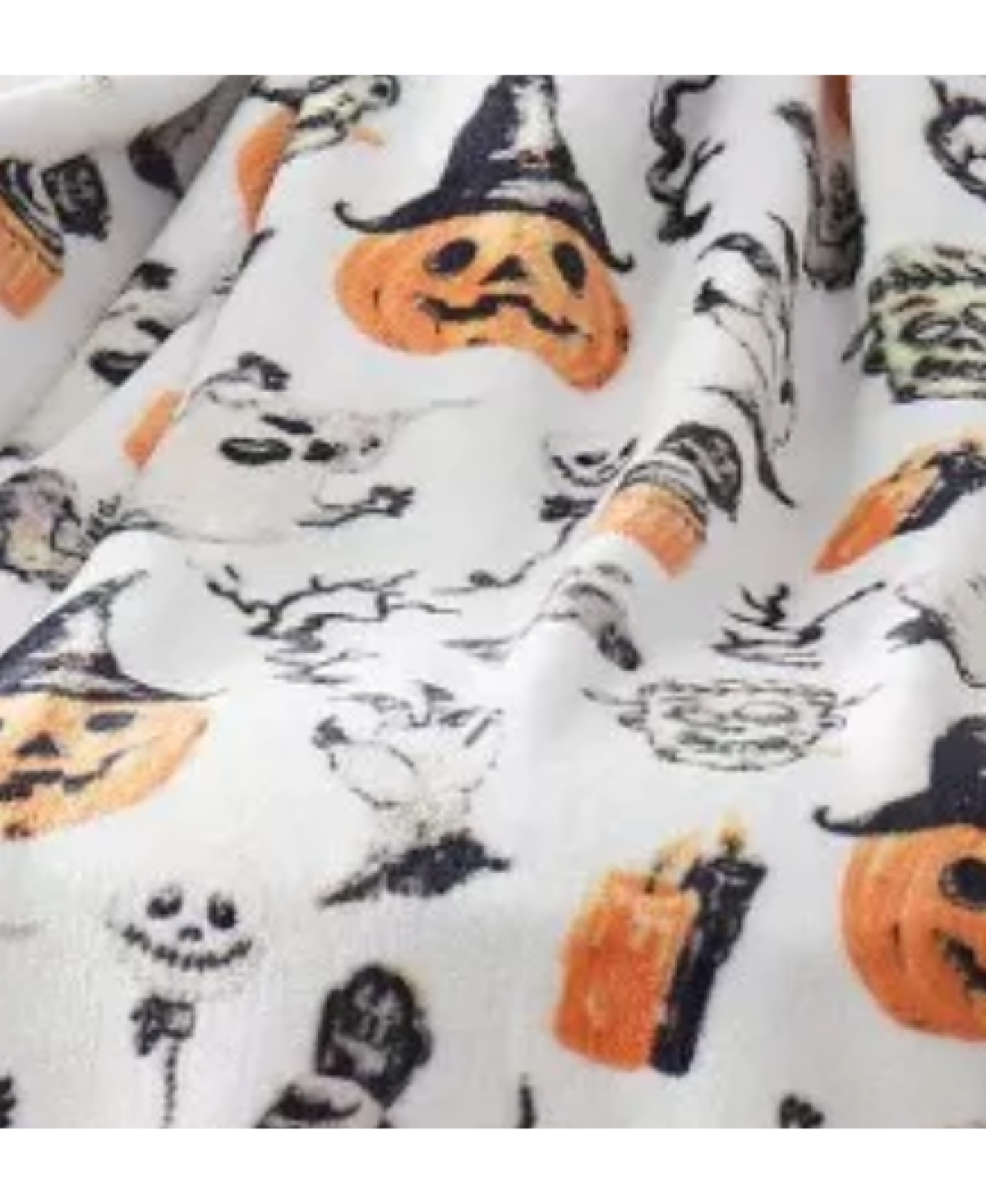 Kate Aurora Halloween Spooky Ghosts & Frankensteins Ultra Soft & Plush Oversized Accent Throw Blanket - 50 in. W 70 in. L