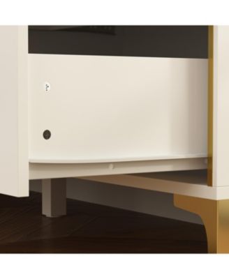 White Wooden Storage Cabinet Bedside Chest with 6-Drawer