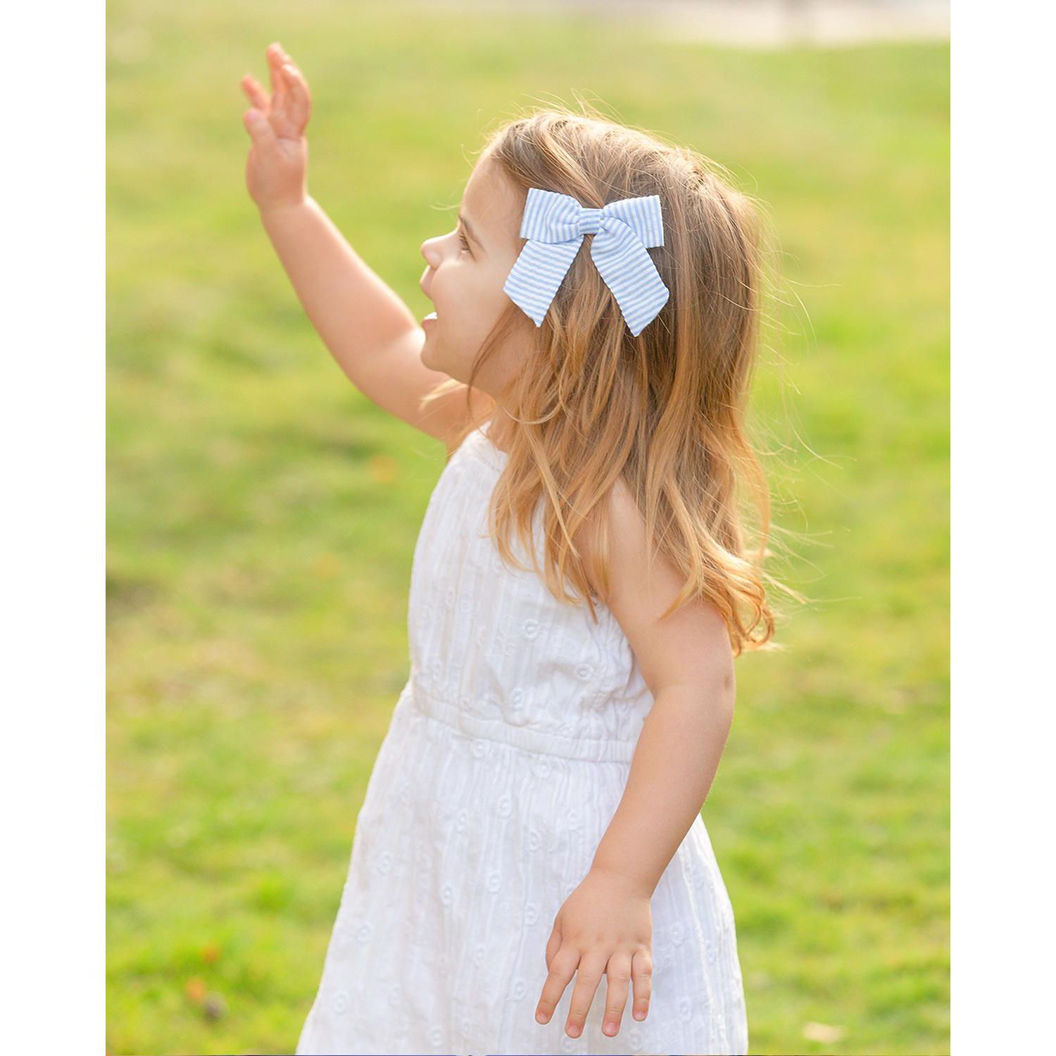 Girls' Seersucker Hair Bow
