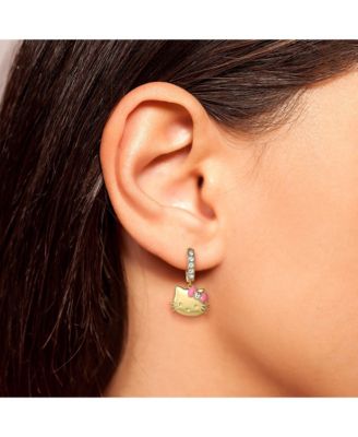 Sanrio Pave Charm Hoop Earrings