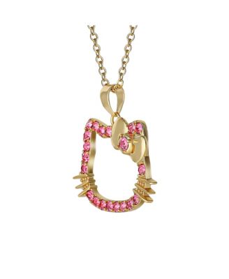 Sanrio Outline Pink Crystal Pendant