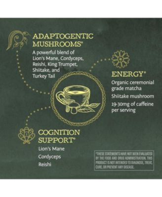 Be Well Organic Matcha and Mushroom Powder, Matcha & Mushroom Coffee Alternative, Sunwarrior, 90g