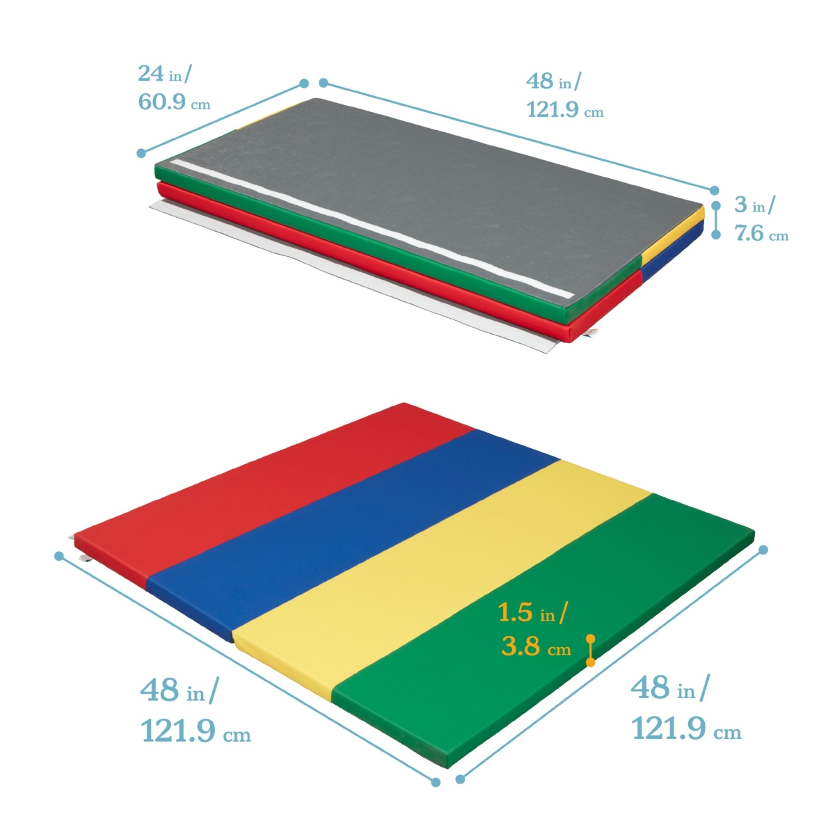 ECR4Kids SoftZone -Section Rainbow Runway Activity Mat