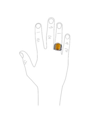 Natural Black Onyx Brown Tiger Eye Equestrian Stallion Horse Ring Sterling Silver