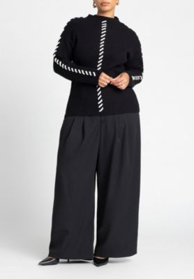 ELOQUII Women's Stitch Detail Sweater - Macy's