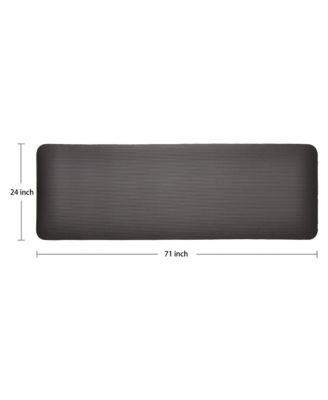 1" Extra Thick Exercise Fitness Yoga Mat w/ Carry Strap, Black