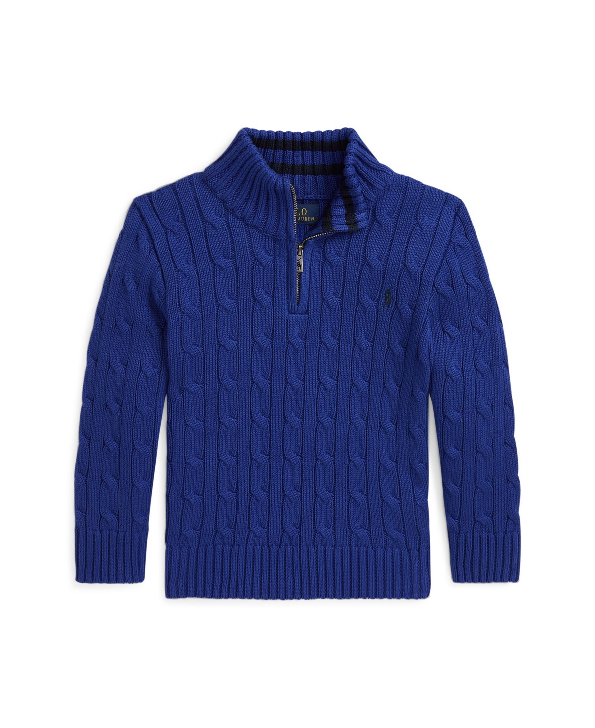 Polo Ralph Lauren Little and Toddler Boys Cable-Knit Cotton Quarter-Zip Sweater