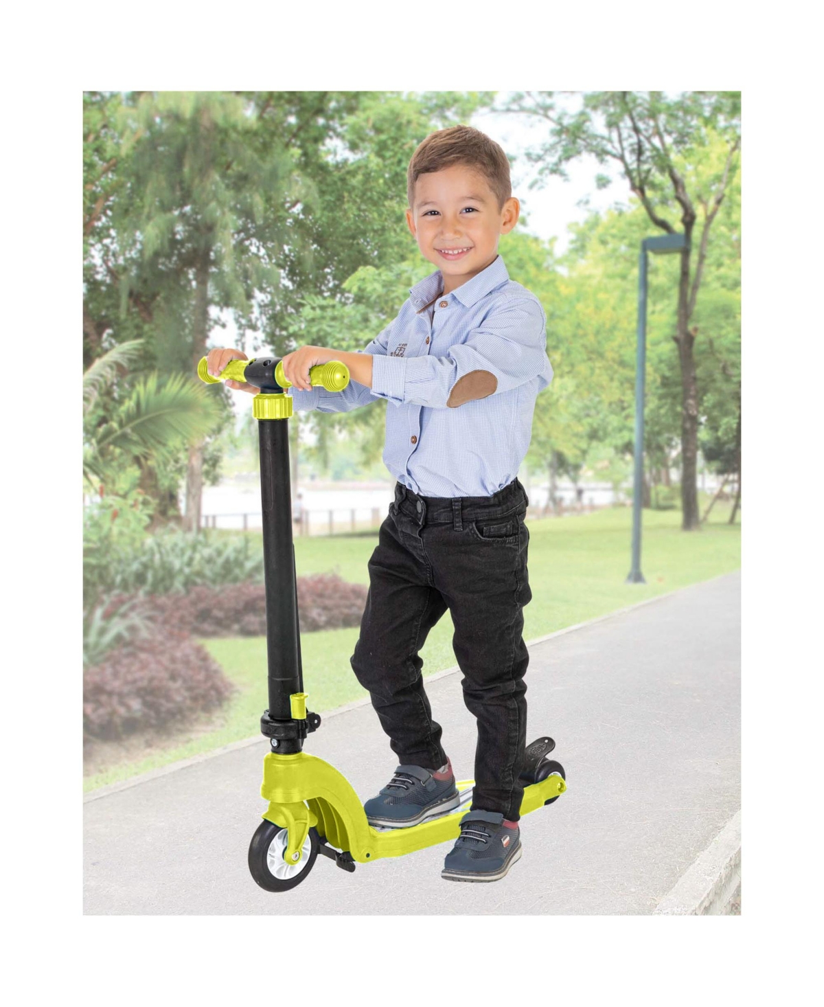 Pilsan 07-360 Children's Outdoor Ride-On Toy Sport Scooter for Ages 6+,- Green