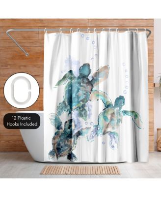 Coastal Shower Curtain Revolving Motion by Suren Nersisyan