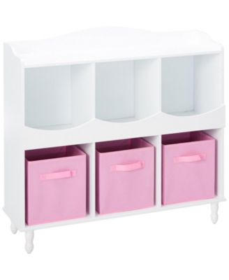 King's Brand 6 Cubby Storage Cabinet, White