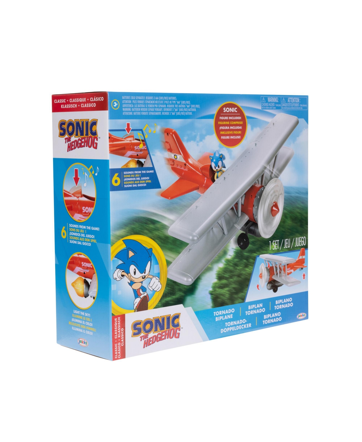 Sonic 2.5" Tornado Biplane Playset In Multicolor