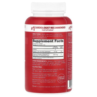 Mega CoQ10 Ubiquinol  -  100 Softgels