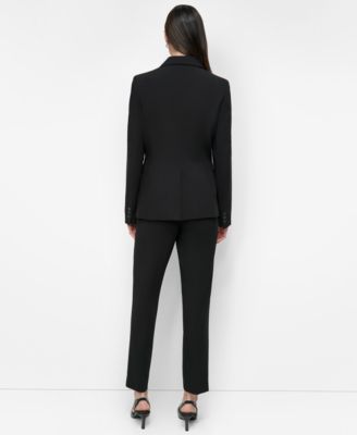 Women’s Notch-Collar One-Button Long Sleeve Blazer Jacket