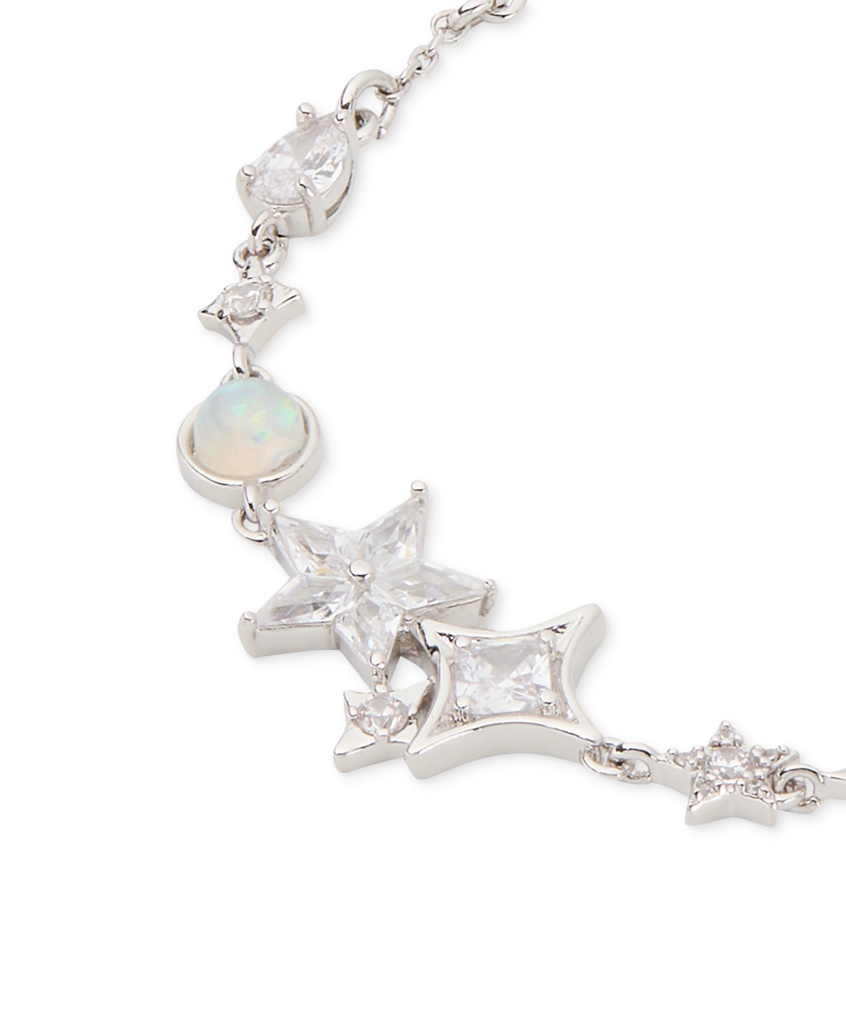 Shop Kate Spade Cosmos Two-tone Cubic Zirconia & Stone Star Flex Bracelet In Neutral Mu