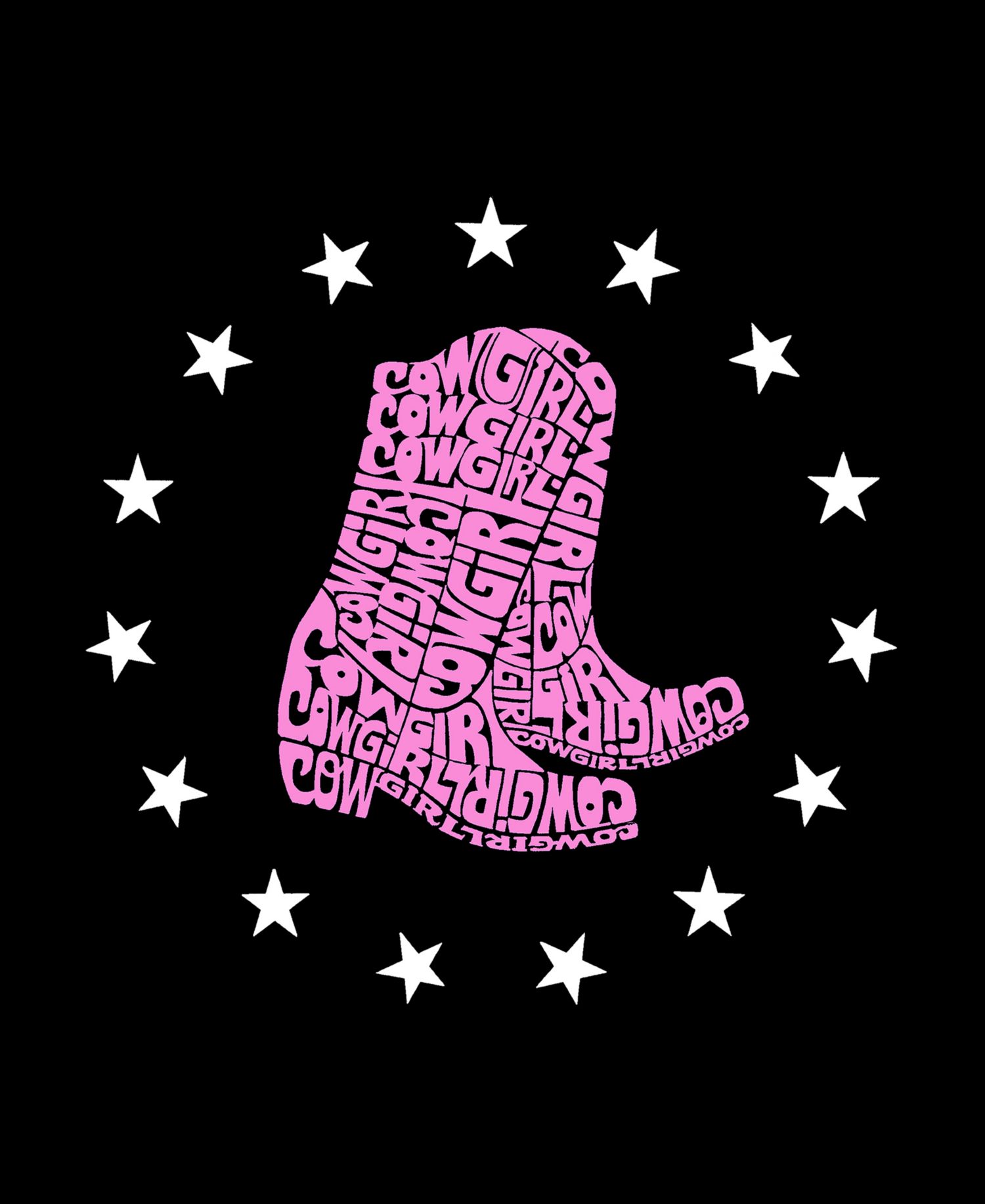 Women's Cowgirl Boots Word Art V-Neck T-shirt
