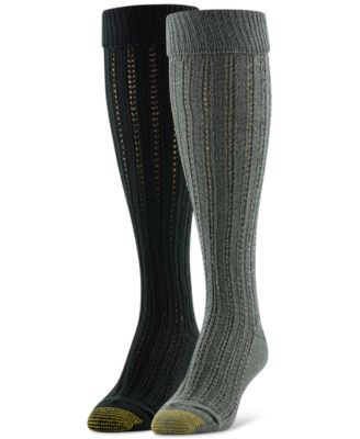 Women's Tuck-Stitch Knee-High Socks, 2-Pack