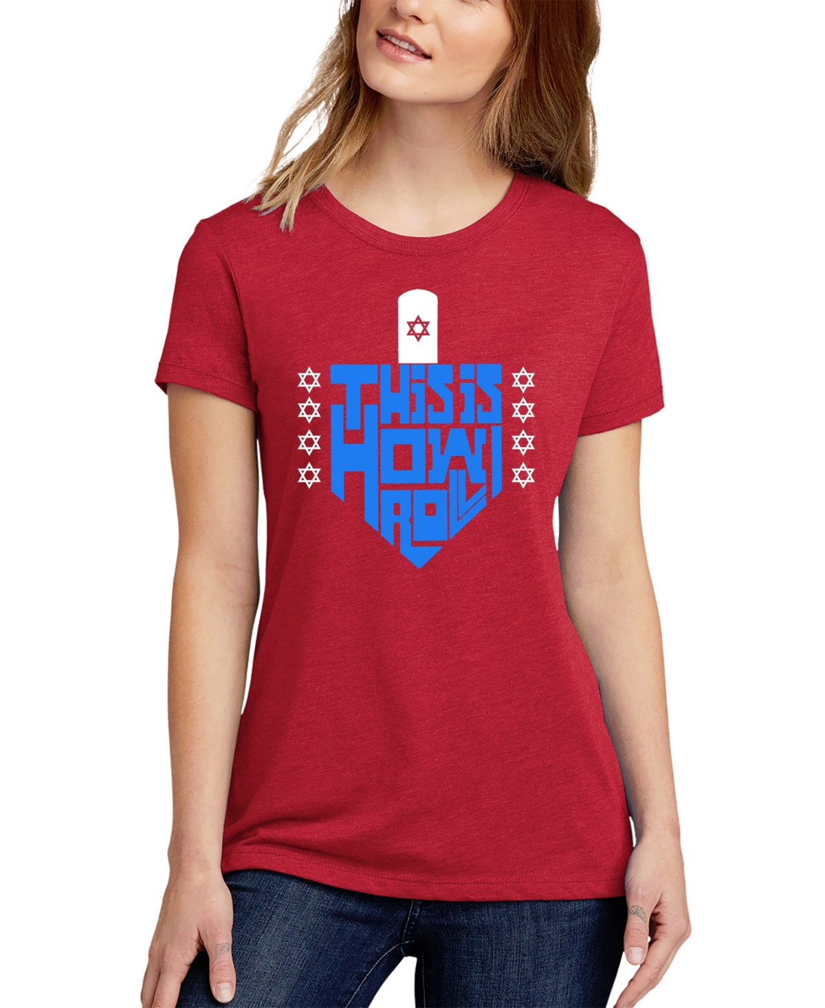 La Pop Art Women's This is How I Roll Premium Blend Word Art T-Shirt