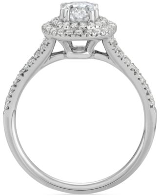 Diamond Double Halo Ring (1-1/10 ct. t.w.) in 14k White Gold