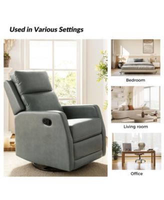 Donat Faux Leather Swivel Recliner