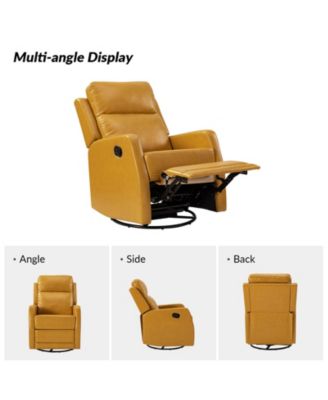 Donat Faux Leather Swivel Recliner