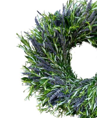 Real Aromatic Wreath Dried Lavender and Rosemary, 22"