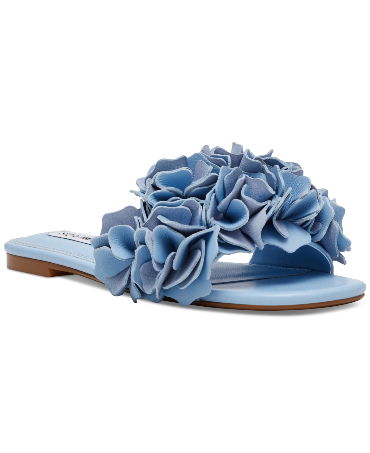 STEVE MADDEN WOMEN'S FLO RUFFLE SLIDE SANDALS 