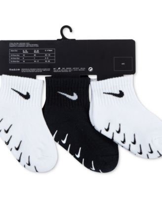 Baby and Toddler Logo Gripper Ankle Socks, 3 Pack