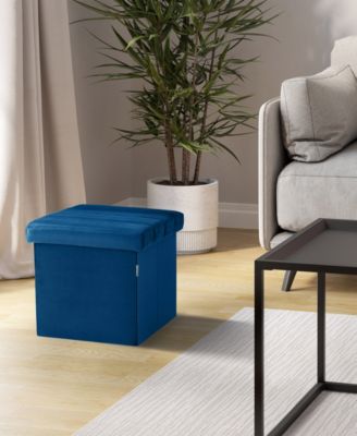 Channel Tufted Storage Ottoman
