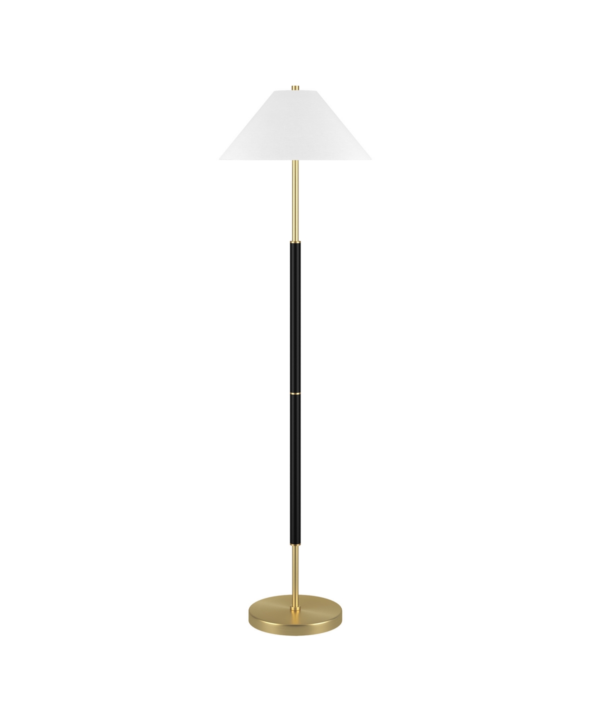 Hudson & Canal 18" Metal Simona 2-light Floor Lamp In Matte Black,brass