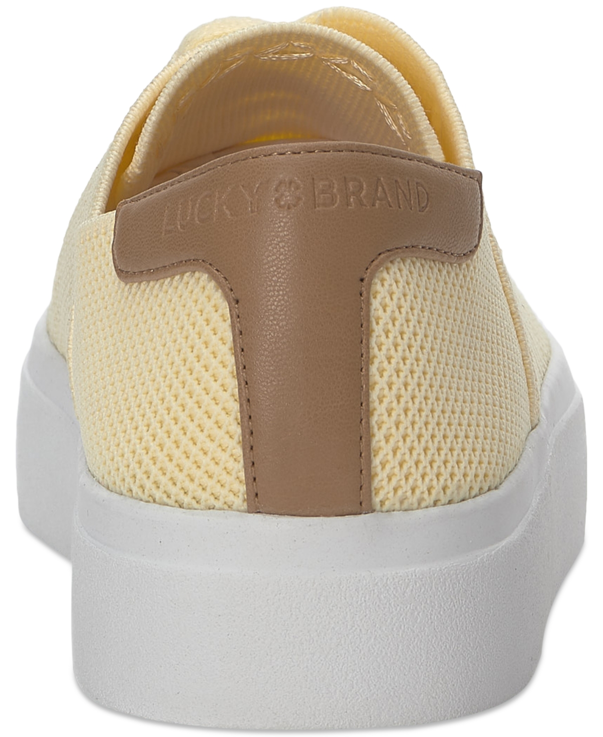 Shop Lucky Brand Women's Talena Knit Lace-up Sneakers In Sunlight Two-tone