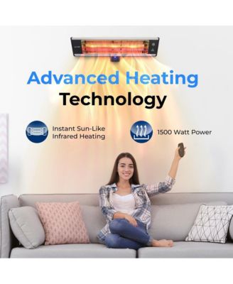 Wall Mounting Patio Heater, 1500W with Remote Control