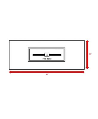 16" H x 42" W Steel Outdoor Fire Pit Table with Lid