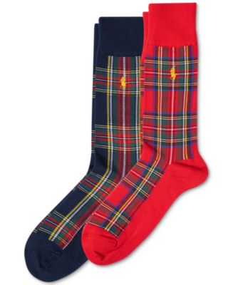 Polo Ralph Lauren Men's 2-Pk. Stewart Tartan Slack Socks - Macy's