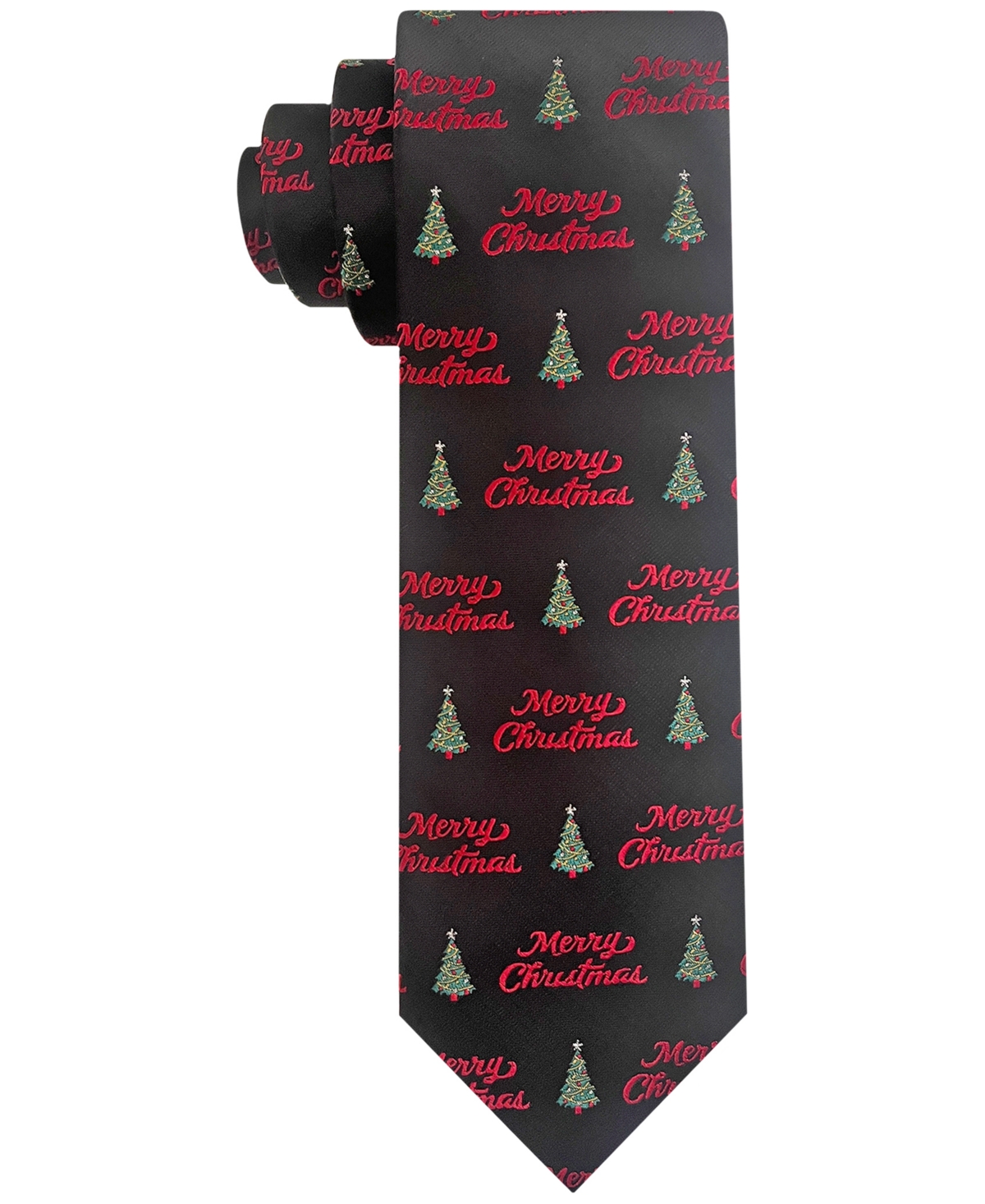 VAN HEUSEN MEN'S MERRY CHRISTMAS TREE TIE 