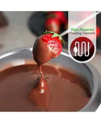 Electric Chocolate Melting Pot Fondue Set, 0.55 lbs Capacity