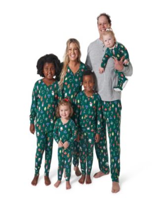 Toddler Boys Holiday Family Pajamas Neutral One Piece Pajamas